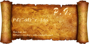 Pödör Ida névjegykártya