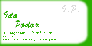 ida podor business card